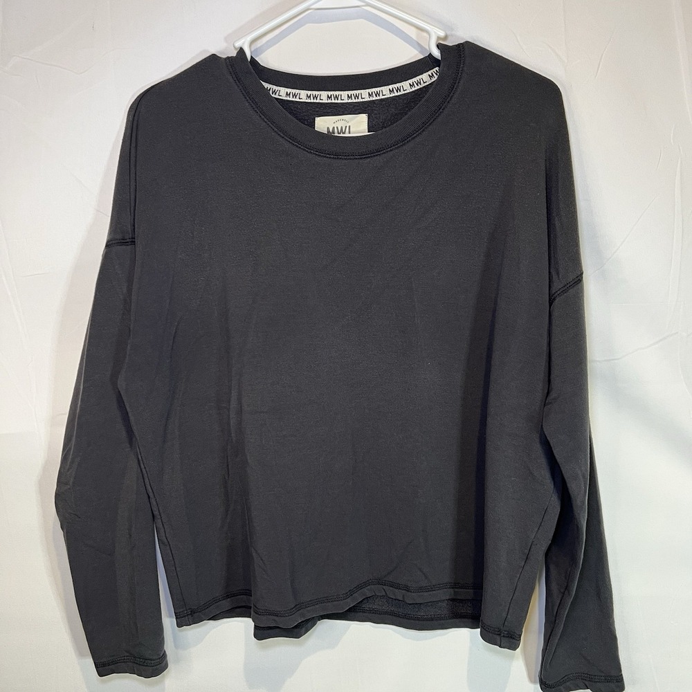 Madewell MWL Gray Long Sleeve Sweatshirt Top XSmall Athleisure Comfy Layering XS